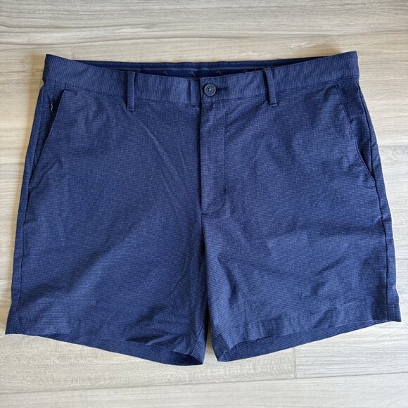 Tommy Bahama Mens 38 Navy Golf Performance Chino Shorts Textured Nylon Spandex - Picture 1 of 11